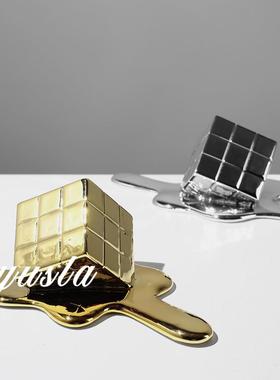 现代简约样板房间卧室创意电视柜酒柜摆件家居客厅玄关柜软装饰品