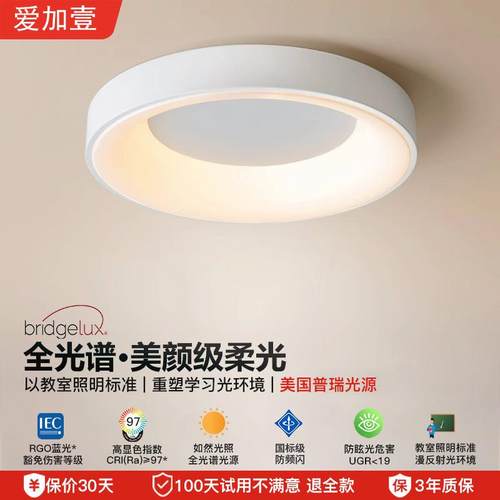 精致圆形卧室灯简约现代LED吸顶灯个性创意北欧小客厅灯书房灯具