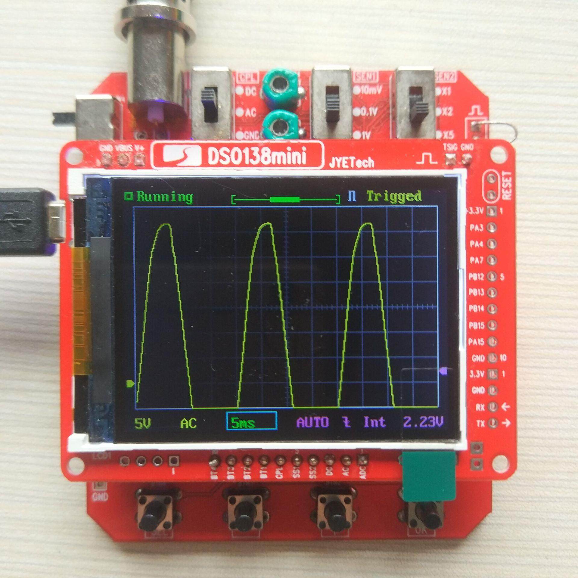 DSO138mini掌上小型迷你数字存储示波器汽车家电维修工具表
