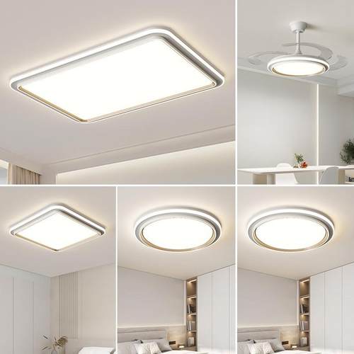 客厅灯吸顶灯极简约卧室灯饰大气超亮房间灯广东中山灯具奶油风