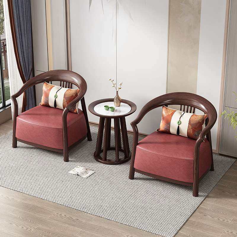 新中式乌金色单人沙发椅茶几组合家用太师椅阳台休闲椅子三件套,3C数码配件,其它配件,淘宝优惠券,粉丝福利购,淘宝优惠卷