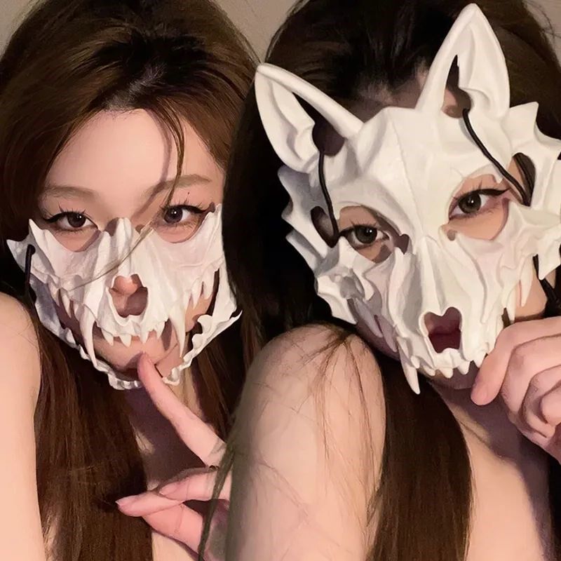 2023 masker tengkorak tulang topeng berdandan kostum untuk p - 实物图