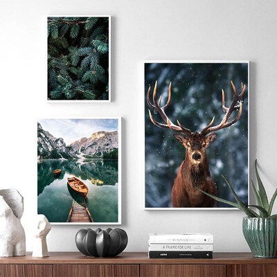 Landscape Poster Nature Decorative Picture Home Nordic Fog F