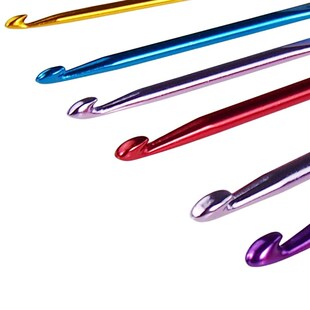 Aluminum Crochet Hooks Colored Crochet Needles Set Tools for