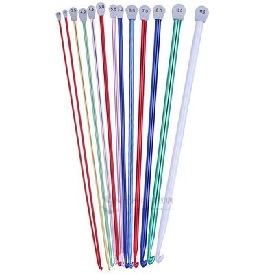 14 Size Tunisian Afghan Crochet Hooks  Multicolor Aluminum K