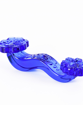 黄粉紫水晶如意琉璃摆件 招财开业礼品吉祥如意家居客厅小摆件