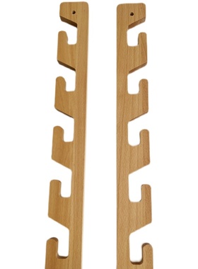 榉木任意撑实木衣杆衣通儿童成长型挂衣杆衣橱横杆橱柜挂杆法兰