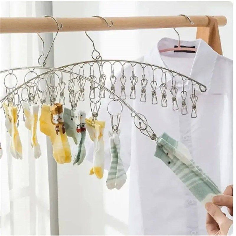 10/20Pegs Stainless Steel Clothes Drying Hanger Windproof Cl,女士内衣/男士内衣/家居服,短袜,淘宝优惠券,粉丝福利购,淘宝优惠卷