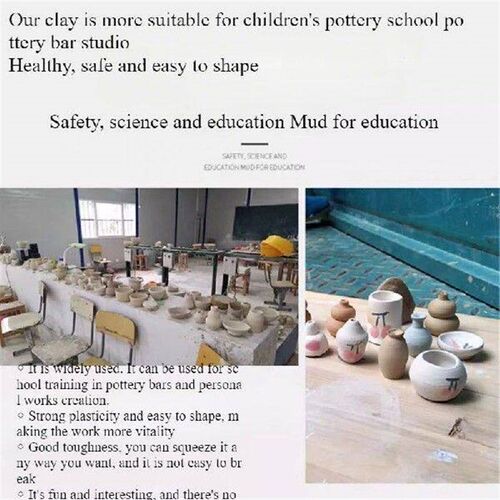 300g Air-Dry Soft Pottery Clay High-White Modeling Clay for