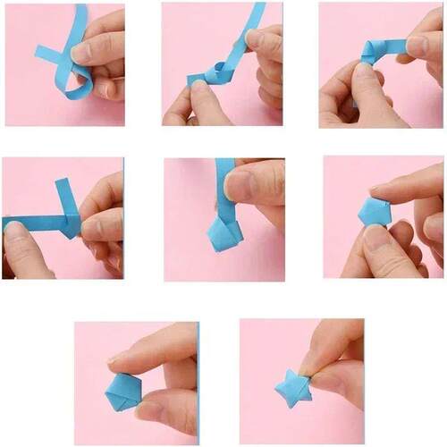 Origami Stars Paper Strips Lucky Colorful Star Decor Folding