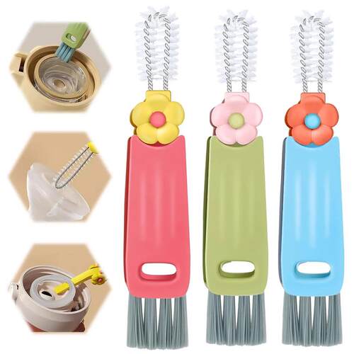 3 in 1 Cup Lid Gap Cleaning Brush, 3 Pcs Multifunctional Ins