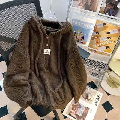 Womens Knitting Pullover Sweater 2024 Autumn/Winter Tempera