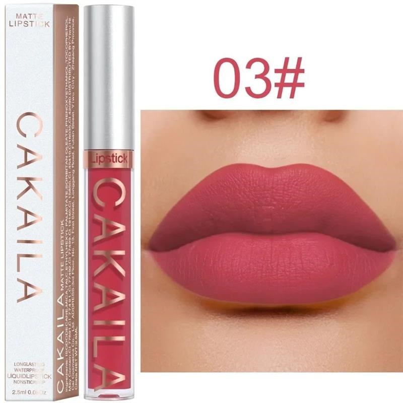 Waterproof Liquid Lipsticks Lip Makeup Matte Velvet Lipstick - 实物图