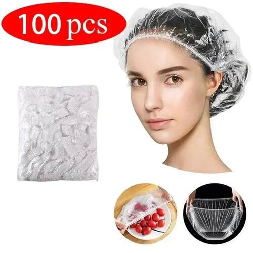 200-Piece Reusable Stretch Lids & Shower Caps Kit, Silicone
