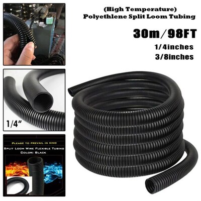 1/4 3/8 Inches 30m Protective Tube Tubing Split Loom Prote
