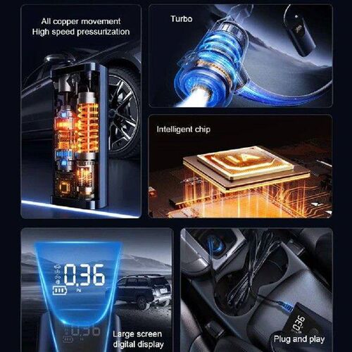 Portable Air Pump High Precision Tire Inflator Digital