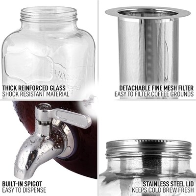 Cold Brew Coffee Maker Iced Tea Pitcher Drink Dispenser