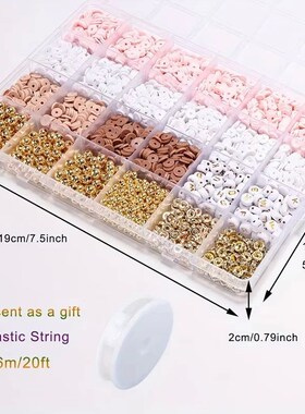 Style DIY Clay Beads Bracelet Making Kit Friendship Golden L