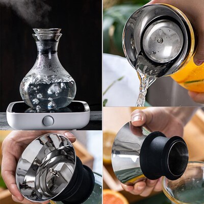 Large Capacity Kettle Drip-Free Glass Pitcher with Lid High