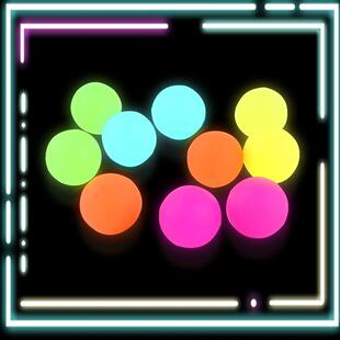 10pcs 3cm Luminous Bouncy Ball Toys for Kids Children Gift B