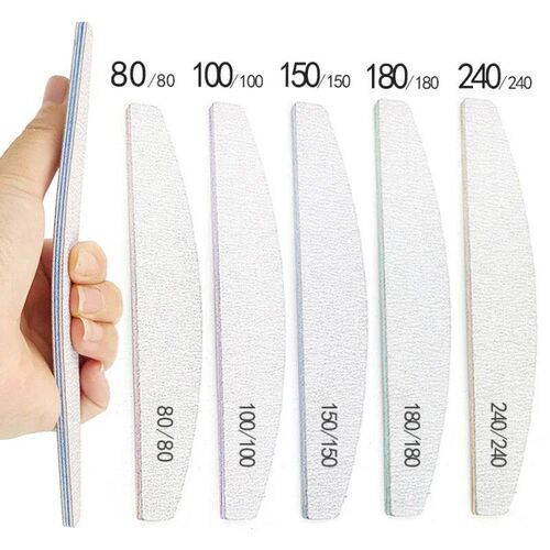1Pcs Professional Nail File 100/180 Sandpaper Strong Thick N