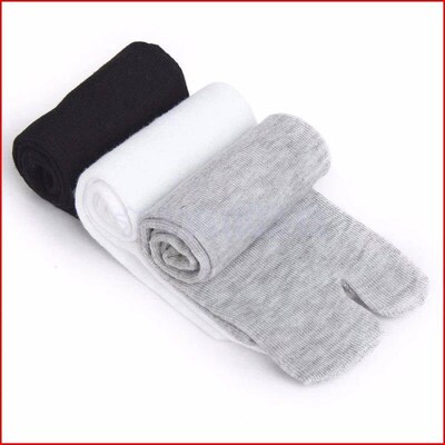 3Pairs/Lot Japanese Style Tabi Toe Socks Cotton Men Women Ba