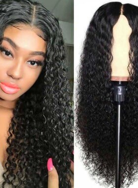 Kinky Curly U V Part Wig Human Hair No Leave Out Glueless Br