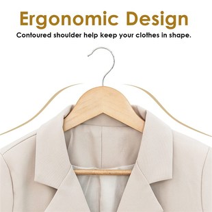 20 wooden hangers in natural wood color适合悬挂衬衫夹克西装