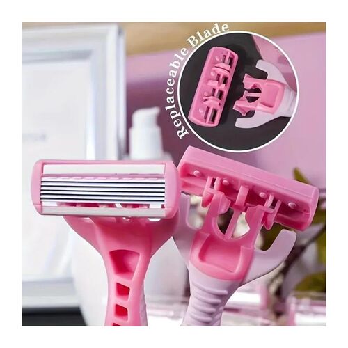 Womens 6-layer safety razor blade for facial/leg/armpit/bik
