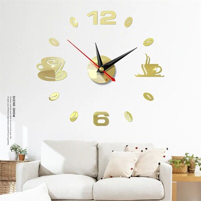 3D Wall Clock Acrylic Frameless Wall Clocks DIY Digital Cloc
