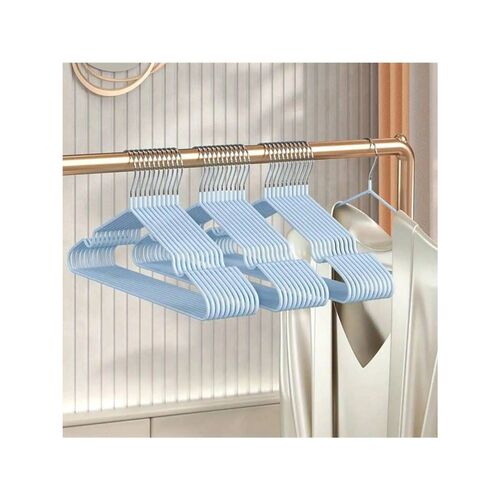 10pcs- Metal Traceless No-slip Clothes Hangers, Durable Stro