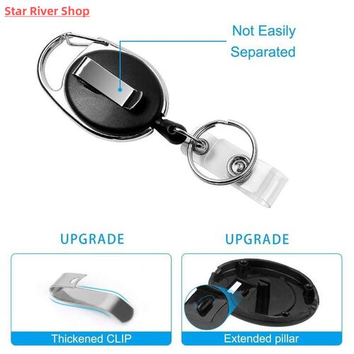 Retractable Badge Reel with Card Holder Reel Clip Key Ring