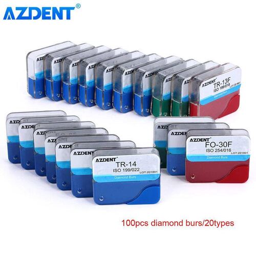 20Boxes/100pcs Dental Diamond Burs for High Speed Handpiece