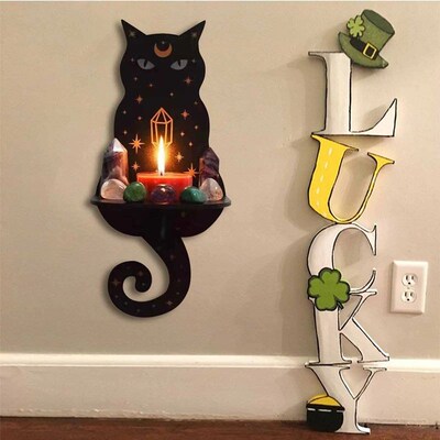 New Crystal Decorative Shelf Wooden Carving Pattern Handicra