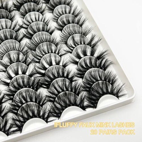 5/20Pairs 3D Mink Lashes Item Dramatic False Eyelashes Faux