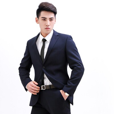 Navy Blue Suit Mens Suit Handsome Business Dress Interview