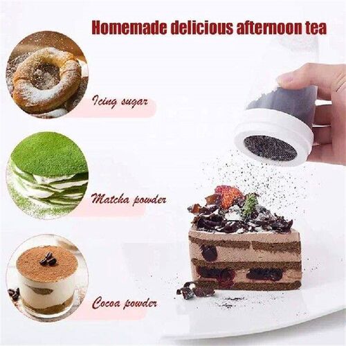 Plastic Hand-held Powder Shaker Mesh Flour Bolt Sifter