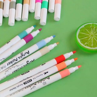 12 Pcs Acrylic marker art color graffiti hand ledger marker