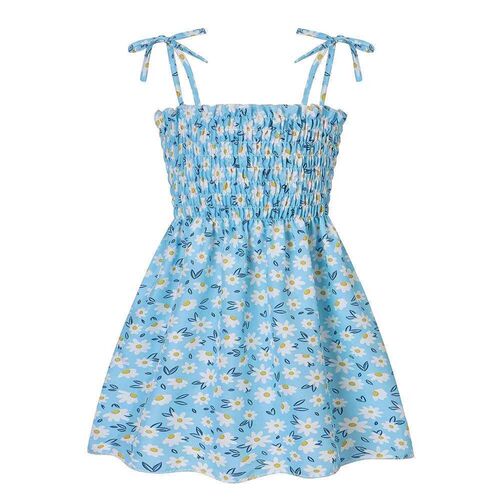 Summer New Girls Dress Childrens Beach Floral Slip Dress B