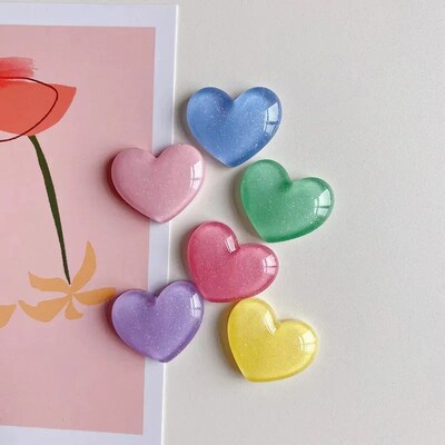 20pcs Glitter colored loving heart Fridge Magnet Photo Wall