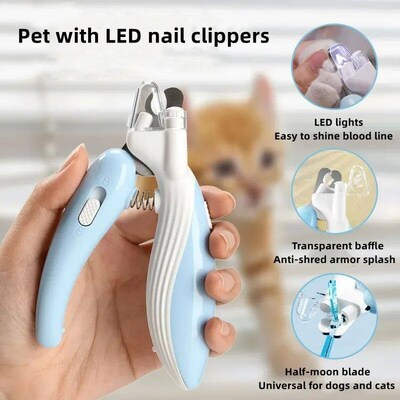 Pet Nail Clippers Dog Cat Nail Trimmer Labor-Saving Nail Cli