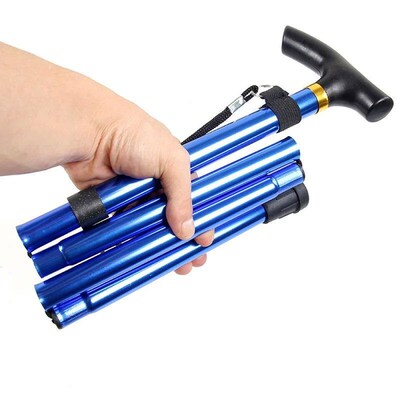Walking sticks Aluminum Alloy Climbing Cane Four-section Tel