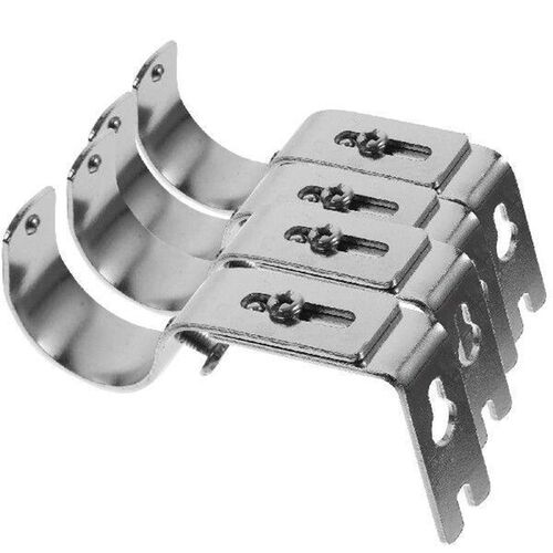 4 Pcs Curtain Rod Bracket Brackets Rail Racks Single Shot