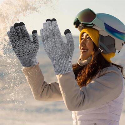 Electric Heated Gloves Winter Warm Gloves USB Touch Screen G