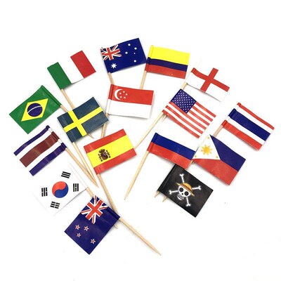 Flag Brazil Picks Cupcake Flags Cake Toothpick Brazilian Top