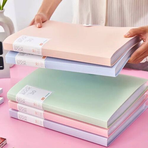30/60 Pages A4 File Bag Transparent Binder File Folder Stora