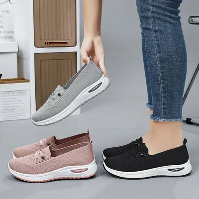 2024 Womens Casual Shoes Fashion Breathable Walking Flat Bo