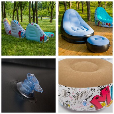 Inflatable sofa chair, portable camping sofa, folding bed