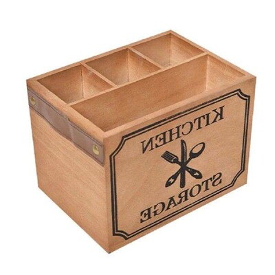 Cutlery Basket with 4 Compartments Table Utensil Box Widely