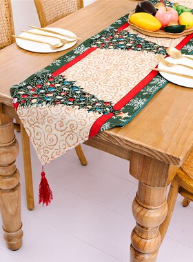 New Year 180*35cm  Christmas Table Runner Xmas Decorations